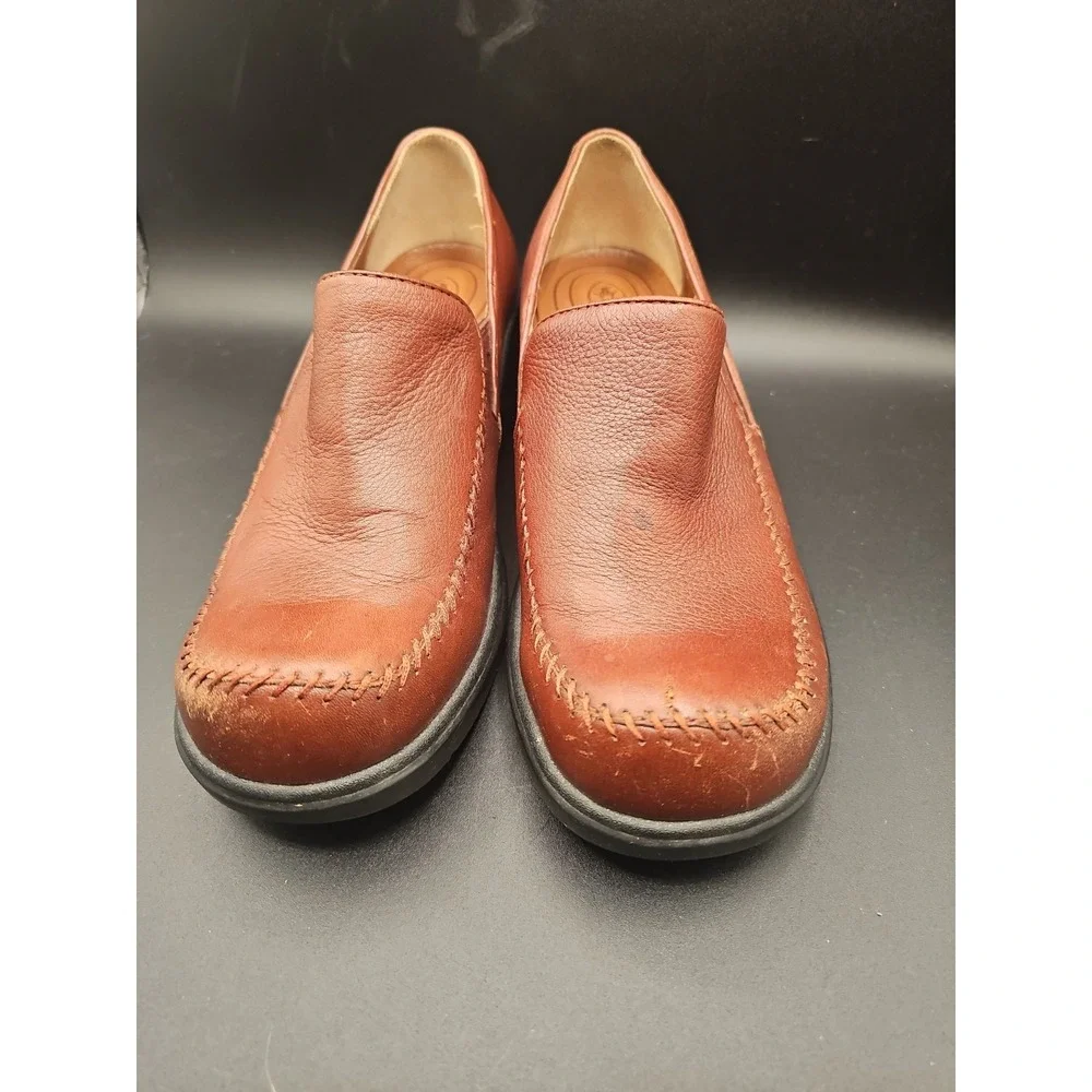 Ariat Womens Brown Leather Wedge Professional Clogs Shoes Size 10B.  ZZ